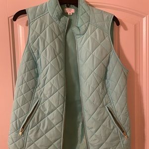Teal puff vest